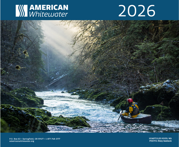 2026 American Whitewater Calendar Grande 